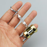 Maxbell Trolling Reel Shape Mini Fishing Reel Keychain Key Ring Novelty Gift
