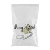Maxbell Trolling Reel Shape Mini Fishing Reel Keychain Key Ring Novelty Gift