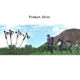 Maxbell 2pcs Folding Trekking Walking Hiking Sticks Poles Camping Cane Bag Silver