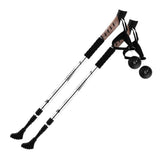 Maxbell 2pcs Folding Trekking Walking Hiking Sticks Poles Camping Cane Bag Silver