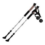 Maxbell 2pcs Folding Trekking Walking Hiking Sticks Poles Camping Cane Bag Silver