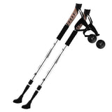 Maxbell 2pcs Folding Trekking Walking Hiking Sticks Poles Camping Cane Bag Silver