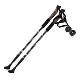 Maxbell 2pcs Folding Trekking Walking Hiking Sticks Poles Camping Cane Bag Black