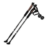 Maxbell 2pcs Folding Trekking Walking Hiking Sticks Poles Camping Cane Bag Black