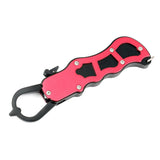 Maxbell Aluminum Alloy Fish Gripper Fish Holder Lip Gripper Fishing Grabber Red