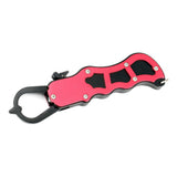 Maxbell Aluminum Alloy Fish Gripper Fish Holder Lip Gripper Fishing Grabber Red