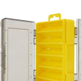 Maxbell Squid Jig Box Both Side Storage Lure Case Holder Yellow 12 Compartments