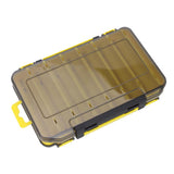 Maxbell Squid Jig Box Both Side Storage Lure Case Holder Yellow 14 Compartments