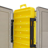 Maxbell Squid Jig Box Both Side Storage Lure Case Holder Yellow 14 Compartments