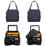 Maxbell Multifunctional Car Front Seat Organizer Shoudle Bag Black with Black Line