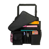 Maxbell Multifunctional Car Front Seat Organizer Shoudle Bag Black with Black Line