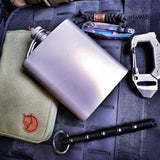 Maxbell Titanium Pocket Hip Flask Wine Flagon for Camping Hiking Travel Garden 260ml