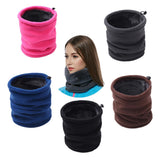 Maxbell Windproof Fleece Winter Warm Scarf Neck Loop Warmer Face Mask Hood Blue