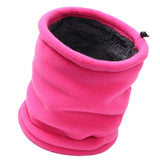 Maxbell Windproof Fleece Winter Warm Scarf Neck Loop Warmer Face Mask Hood Pink