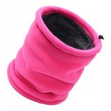 Maxbell Windproof Fleece Winter Warm Scarf Neck Loop Warmer Face Mask Hood Pink