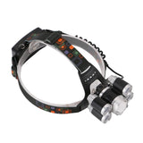 Maxbell Fishing Headlight Outdoor Sports Headlamp with Adjustable Headband Silver