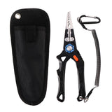 Maxbell Multifunctional Long Nose Fishing Plier Hook Remover Wire Line Cutter Black