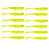 Maxbell 12pcs Soft Fishing Lures Set Paddle Tail Worm Baits Shad Minnow Swimbaits D