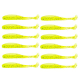 Maxbell 12pcs Soft Fishing Lures Set Paddle Tail Worm Baits Shad Minnow Swimbaits D
