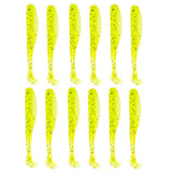 Maxbell 12pcs Soft Fishing Lures Set Paddle Tail Worm Baits Shad Minnow Swimbaits D