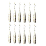 Maxbell 12pcs Soft Fishing Lures Set Paddle Tail Worm Baits Shad Minnow Swimbaits F