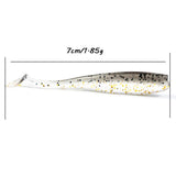 Maxbell 12pcs Soft Fishing Lures Set Paddle Tail Worm Baits Shad Minnow Swimbaits F