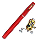 Maxbell Mini Telescopic FISHING ROD POLE WITH DRUM REEL 2.1:1 Gear Ratio Red