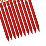 Maxbell 18cm Stakes Camping Tent Canopy Awning Pegs for Camping Hiking Red