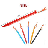 Maxbell 18cm Stakes Camping Tent Canopy Awning Pegs for Camping Hiking Red