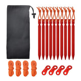 Maxbell 18cm Stakes Camping Tent Canopy Awning Pegs for Camping Hiking Red