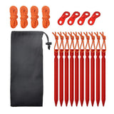 Maxbell 18cm Stakes Camping Tent Canopy Awning Pegs for Camping Hiking Red
