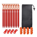 Maxbell 18cm Stakes Camping Tent Canopy Awning Pegs for Camping Hiking Red