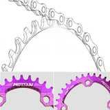 Maxbell 104BCD Round Narrow Wide 30-38T Chainring MTB Bike Chain Wheel Purple 36T
