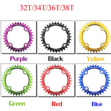 Maxbell 104BCD Round Narrow Wide 30-38T Chainring MTB Bike Chain Wheel Purple 36T