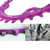 Maxbell 104BCD Round Narrow Wide 30-38T Chainring MTB Bike Chain Wheel Purple 36T