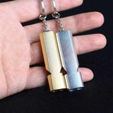 Maxbell 2pcs Emergency Survival Whistle Marine Safety Outdoor Camping Boating Silver