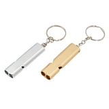 Maxbell 2pcs Emergency Survival Whistle Marine Safety Outdoor Camping Boating Silver