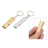 Maxbell 2pcs Emergency Survival Whistle Marine Safety Outdoor Camping Boating Silver