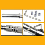Maxbell 1'' Dumbbell Extension Bar Rod Connector Barbell Extender Coupler 40cm