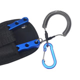 Maxbell Fishing Pliers Scissors Cutter Fish Lip Hook Remover + Lanyard Blue