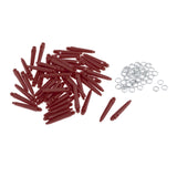 Maxbell 50x Dart Shafts 2BA Darts Accessories with Protection Rings 27mm Red