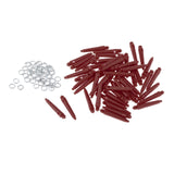 Maxbell 50x Dart Shafts 2BA Darts Accessories with Protection Rings 27mm Red