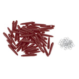 Maxbell 50x Dart Shafts 2BA Darts Accessories with Protection Rings 27mm Red