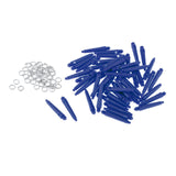 Maxbell 50x Dart Shafts 2BA Darts Accessories with Protection Rings 27mm Blue