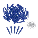 Maxbell 50x Dart Shafts 2BA Darts Accessories with Protection Rings 27mm Blue