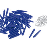 Maxbell 50x Dart Shafts 2BA Darts Accessories with Protection Rings 27mm Blue