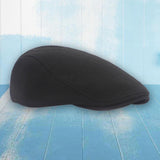 Maxbell Cotton Newsboy Hat Classic Hat Flat Cap Winter Spring Fall Beret  Black