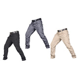Mens Streetwear Casual Cargo Work Pants Amy Trousers Multi Pockets Gray_S