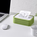 Maxbell Creative Facial Tissue Box Holder Cover Folding Dispenser for Car Green