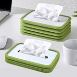 Maxbell Creative Facial Tissue Box Holder Cover Folding Dispenser for Car Green
